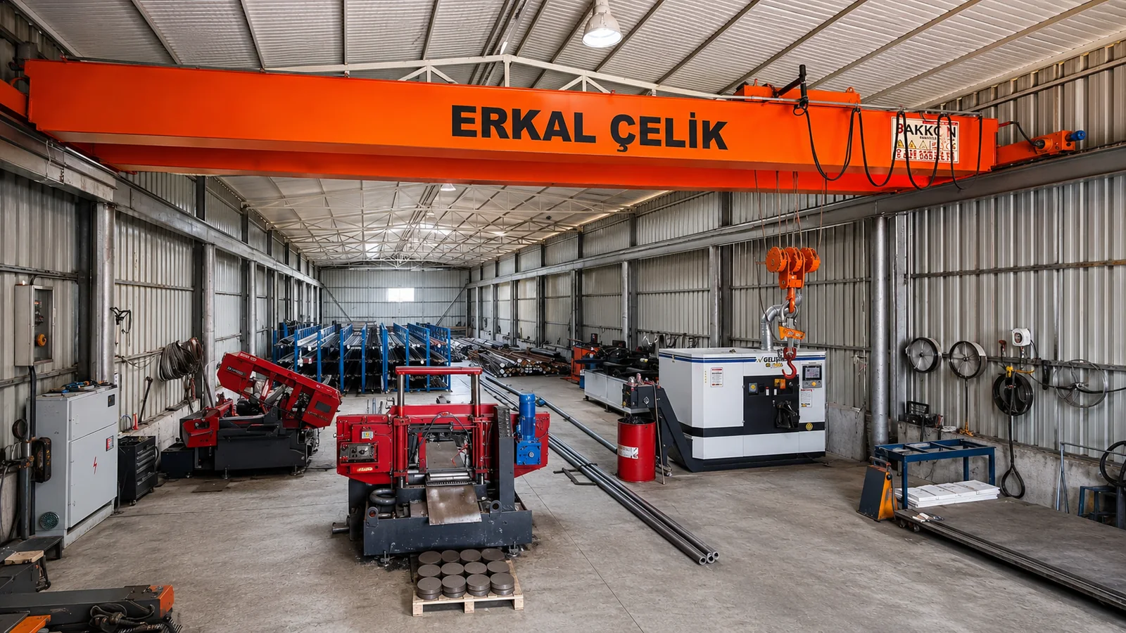 Erkal Çelik Bursa üretim, stok ve kesim tesisi